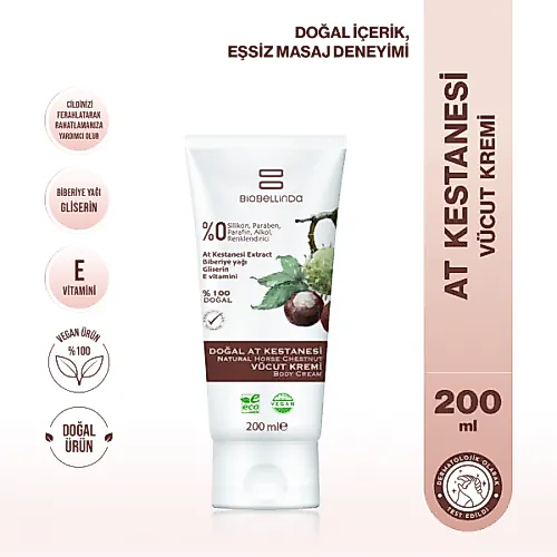 Biobellinda Doğal At Kestanesi Vücut Kremi 200 Ml