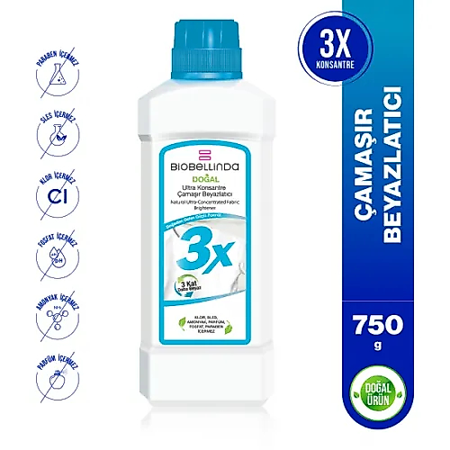 Biobellinda 3X Ultra Konsantre Çamaşır Beyazlatıcı 750 G